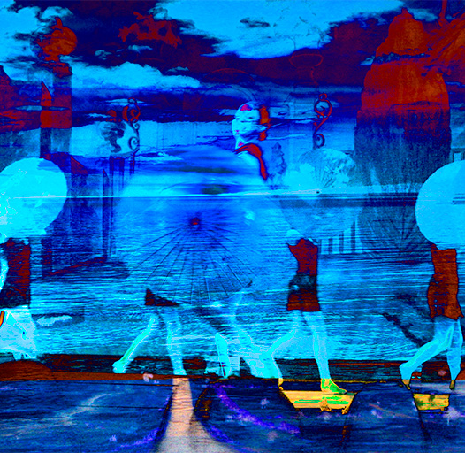 Sunset Dance Recital - Blue Red - Hans van Putten - Studio40ParkLane